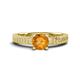 1 - Kaelan 6.50 mm Round Citrine Solitaire Engagement Ring 