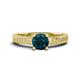 1 - Kaelan 6.50 mm Round London Blue Topaz Solitaire Engagement Ring 