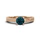 1 - Kaelan 6.50 mm Round London Blue Topaz Solitaire Engagement Ring 