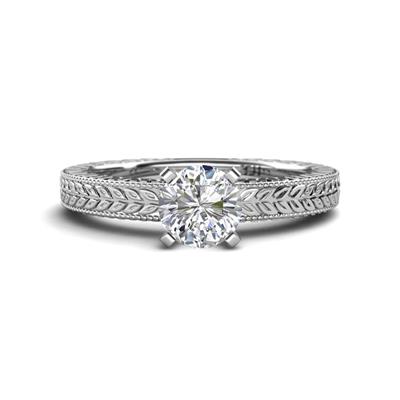Kaelan Round Certified Diamond Solitaire Engagement Ring