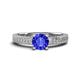 1 - Kaelan 6.50 mm Round Tanzanite Solitaire Engagement Ring 