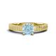 1 - Kaelan 6.50 mm Round Aquamarine Solitaire Engagement Ring 