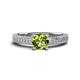 1 - Kaelan 6.50 mm Round Peridot Solitaire Engagement Ring 