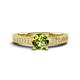 1 - Kaelan 6.50 mm Round Peridot Solitaire Engagement Ring 