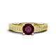 1 - Kaelan 6.50 mm Round Rhodolite Garnet Solitaire Engagement Ring 