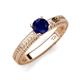 3 - Kaelan 6.00 mm Round Blue Sapphire Solitaire Engagement Ring 