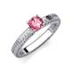 3 - Kaelan 6.50 mm Round Pink Tourmaline Solitaire Engagement Ring 