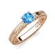 3 - Kaelan 6.50 mm Round Blue Topaz Solitaire Engagement Ring 