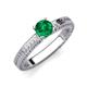 3 - Kaelan 6.00 mm Round Emerald Solitaire Engagement Ring 