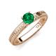 3 - Kaelan 6.00 mm Round Emerald Solitaire Engagement Ring 