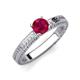 3 - Kaelan 6.00 mm Round Ruby Solitaire Engagement Ring 