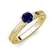 3 - Kaelan 6.00 mm Round Blue Sapphire Solitaire Engagement Ring 