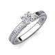 3 - Kaelan 6.00 mm Round White Sapphire Solitaire Engagement Ring 