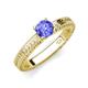 3 - Kaelan 6.50 mm Round Tanzanite Solitaire Engagement Ring 