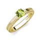 3 - Kaelan 6.50 mm Round Peridot Solitaire Engagement Ring 