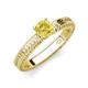 3 - Kaelan 6.00 mm Round Lab Created Yellow Sapphire Solitaire Engagement Ring 