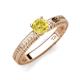 3 - Kaelan 6.00 mm Round Lab Created Yellow Sapphire Solitaire Engagement Ring 