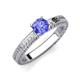 3 - Kaelan 6.50 mm Round Tanzanite Solitaire Engagement Ring 