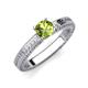 3 - Kaelan 6.50 mm Round Peridot Solitaire Engagement Ring 