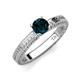 3 - Kaelan 6.50 mm Round London Blue Topaz Solitaire Engagement Ring 