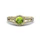3 - Aylin Peridot and Diamond Halo Engagement Ring 