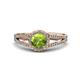 3 - Aylin Peridot and Diamond Halo Engagement Ring 