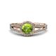 3 - Aylin Peridot and Diamond Halo Engagement Ring 