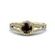 3 - Aylin Smoky Quartz and Diamond Halo Engagement Ring 