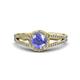 3 - Aylin Tanzanite and Diamond Halo Engagement Ring 