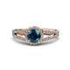 3 - Aylin Blue and White Diamond Halo Engagement Ring 