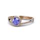 1 - Aylin Tanzanite and Diamond Halo Engagement Ring 