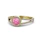 1 - Aylin Pink Tourmaline and Diamond Halo Engagement Ring 