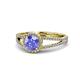 1 - Aylin Tanzanite and Diamond Halo Engagement Ring 