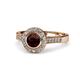 1 - Ara Red Garnet and Diamond Halo Engagement Ring 