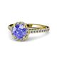 1 - Miah Tanzanite and Diamond Halo Engagement Ring 