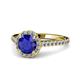 1 - Miah Blue Sapphire and Diamond Halo Engagement Ring 