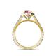6 - Miah Pink Tourmaline and Diamond Halo Engagement Ring 