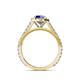 6 - Miah Iolite and Diamond Halo Engagement Ring 
