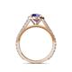 6 - Miah Iolite and Diamond Halo Engagement Ring 