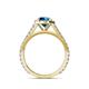 6 - Miah Blue and White Diamond Halo Engagement Ring 