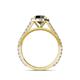 6 - Miah Black and White Diamond Halo Engagement Ring 