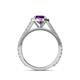6 - Miah Amethyst and Diamond Halo Engagement Ring 