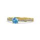 1 - Celia Blue Topaz and Diamond Engagement Ring 