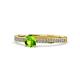 1 - Celia Peridot and Diamond Engagement Ring 