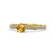 1 - Celia Citrine and Diamond Engagement Ring 