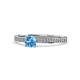 1 - Celia Blue Topaz and Diamond Engagement Ring 