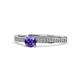 1 - Celia Iolite and Diamond Engagement Ring 