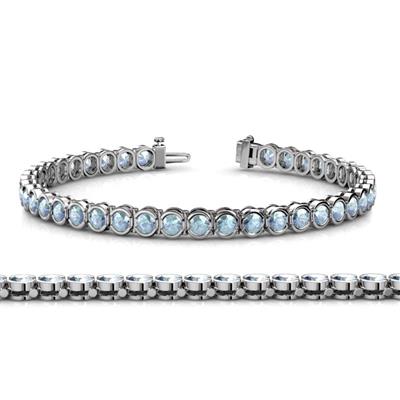 Tiara Aquamarine Eternity Tennis Bracelet