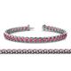 1 - Tiara 3.10 mm Rhodolite Garnet Eternity Tennis Bracelet 