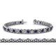 1 - Tiara 3.10 mm Blue Sapphire and Diamond Eternity Tennis Bracelet 